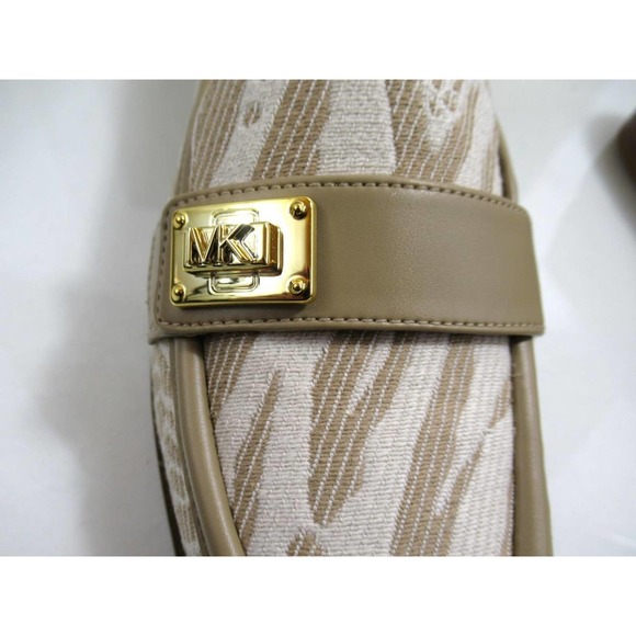 Michael Kors Padma Loafer Flat Shoes MK Logo Hardware Camel Multi Size 7 - Picture 5 of 8
